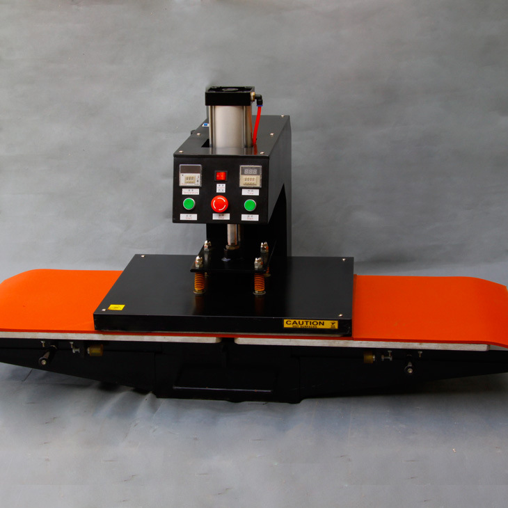 出口高档热转印机广东莞厂家直销双工位气动摇头上滑式烫画机