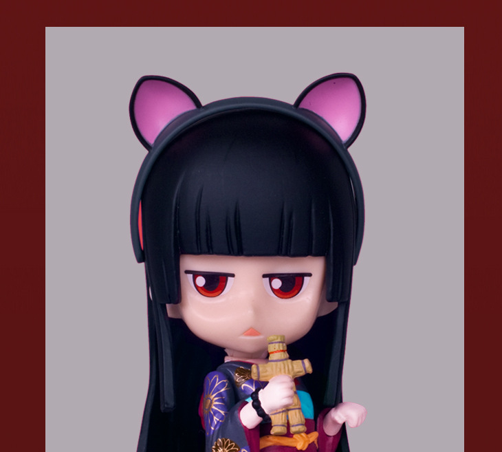 潮儿新品 正版地狱少女q版换脸手办模型 和服 阎魔爱 猫耳