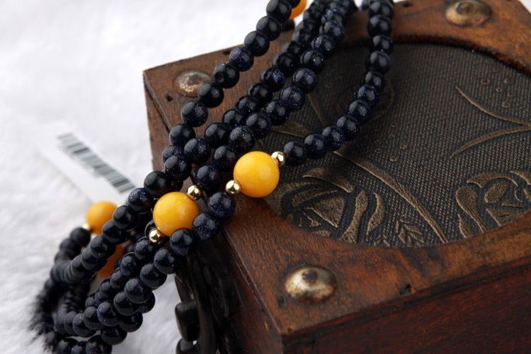 多层韩版时尚紫砂石手链 手饰 女 批发