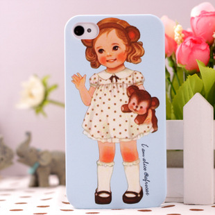 paper doll mate 英伦风娃娃 iphone 4 4s 外壳 梦幻森林 手机套