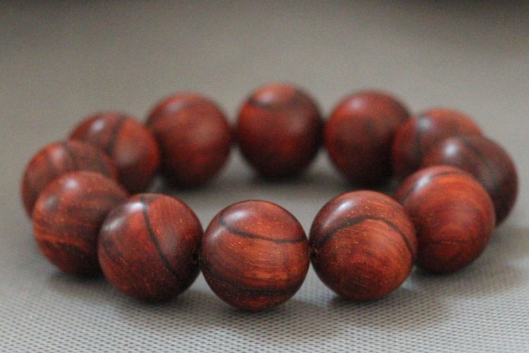 印度小叶紫檀20mm 佛珠手链 男士 同料 实物图图片,印度小叶紫檀20mm