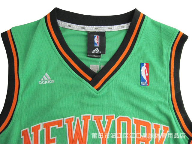 nba尼克斯队7号安东尼刺绣绿色篮球服 球衣 一件起批 工厂直销