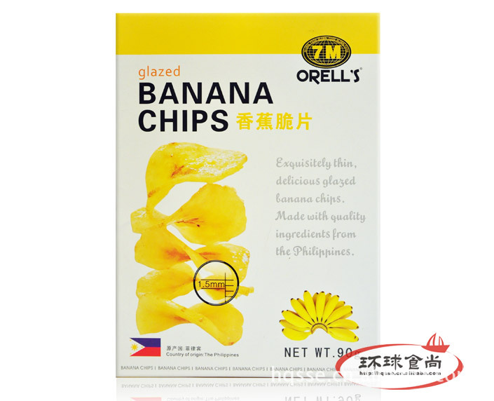 菲律宾7m orells香蕉脆片 90g*20盒/箱 进口食品批发