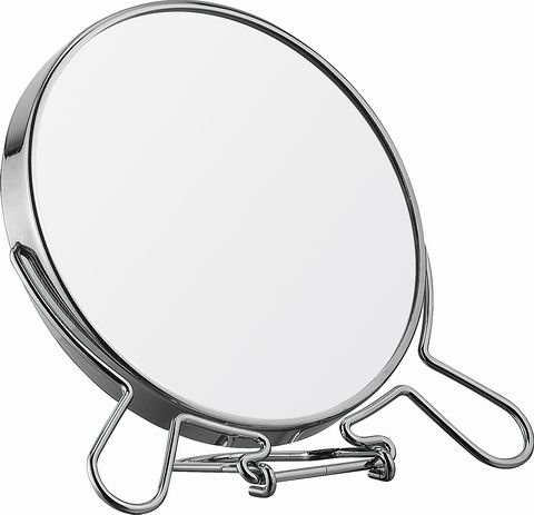 厂家热销金属一面放大一面普通的台式化妆镜铝框双面玻璃镜