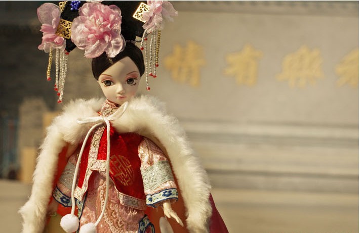 中国芭比 可儿娃娃9036-中国清朝公主 明珠格格(送支架)