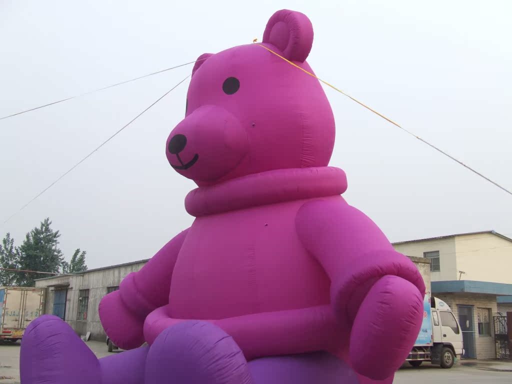 紫色大熊 卡通熊 广告熊 舞台道具熊 充气熊