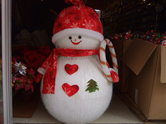 礼帽雪人,泡沫雕塑;大雪人;圣诞节必备圣诞用品,雪人大公仔图片_7