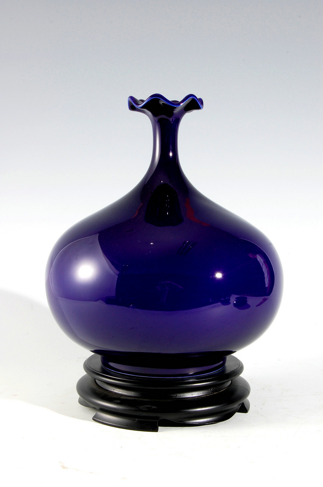 工艺品摆件 陶瓷蓝花瓶家居装饰 陶瓷花瓶