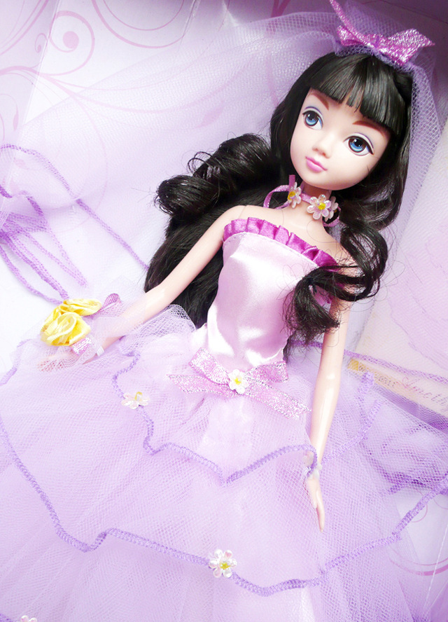 中国芭比可儿娃娃女孩玩具礼物 浪漫婚纱之紫晶新娘 9021-公仔,玩偶,