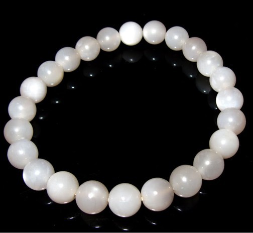 斯里兰卡a级纯天然白月光石手链 宝石手链 表皮光滑 性价比高