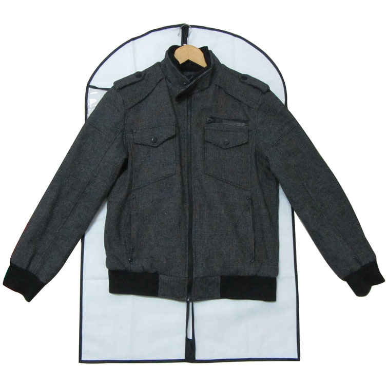 白色视窗衣物防尘袋中号加厚西服防尘罩无纺布收纳袋大衣罩衣服套