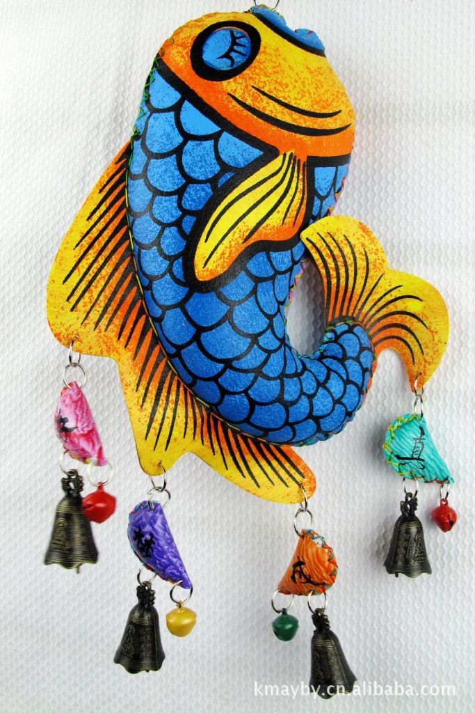 民族风年年有鱼挂件家庭摆挂东巴文彩色挂件时尚流行装饰品