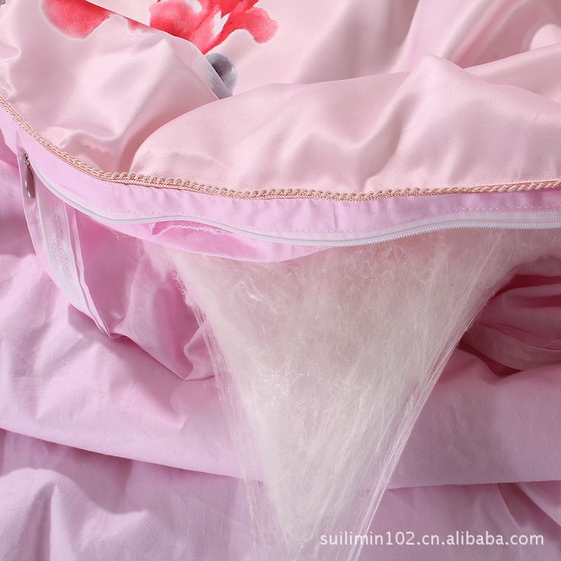 彩绘精品蚕丝被 100%桑蚕丝被 手工蚕丝被特价 蚕丝被批发