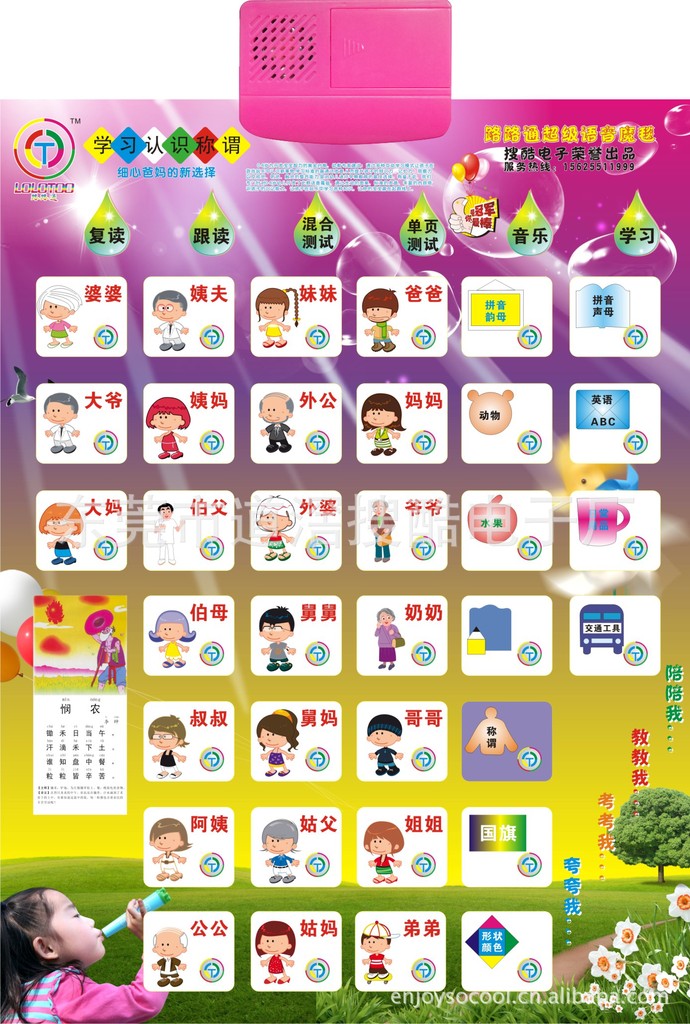 路路通 十合一超级语音魔毯 组合有声挂图 早教启蒙挂图图片_2