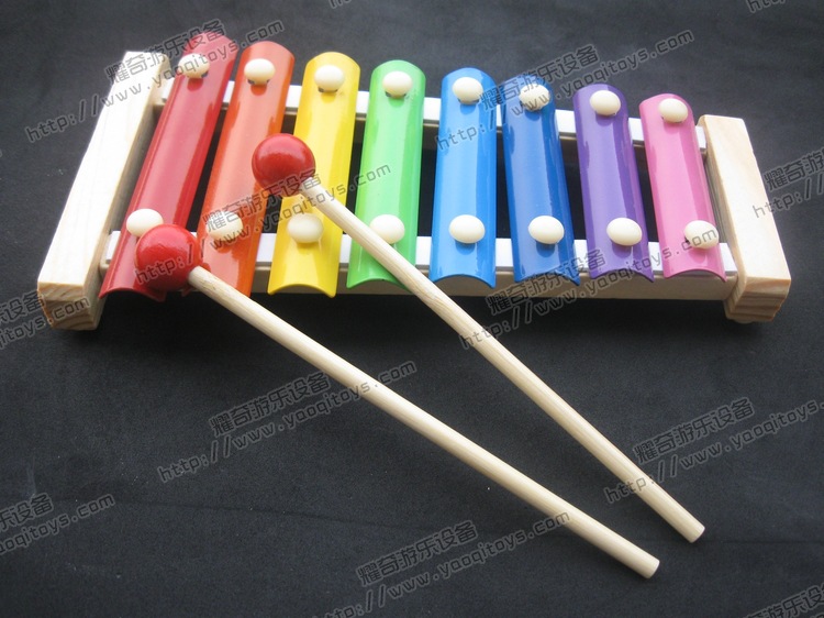 8音琴幼儿园教具儿童打击乐器奥尔夫乐器彩色八音琴