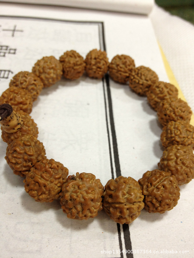 印度金刚菩提子 12mm 本色小金刚菩提 佛珠手链 辟邪保平安