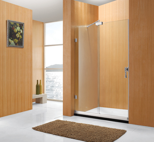 百德现代卫浴方形无框推拉门bt-05