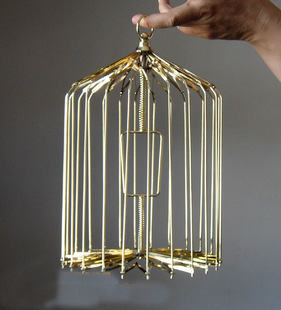 小号金色鸟笼 魔术道具 专业魔术道具 舞