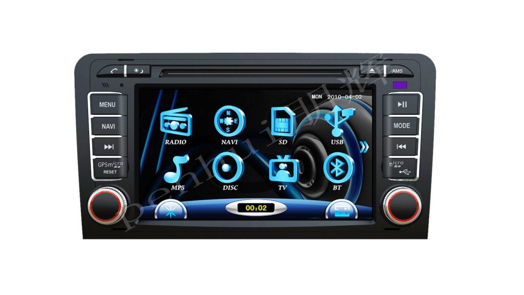 奥迪a3导航/一体机/支持倒车后视/送高清摄像头专用dvd导航仪