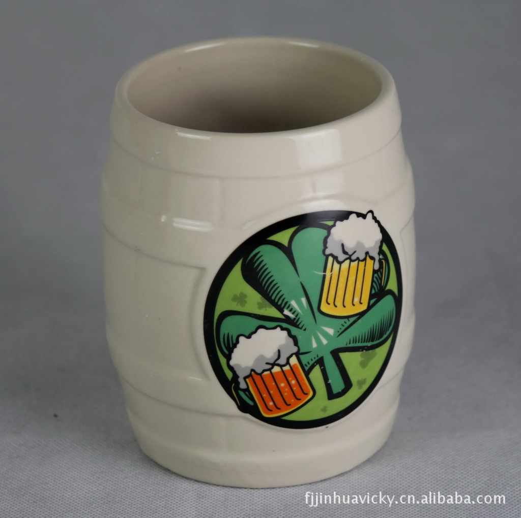 厂家供应批发出口 定制陶瓷啤酒杯 保质保量 颜色多种