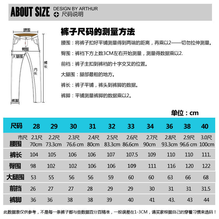 裤子工序工价表图片图片