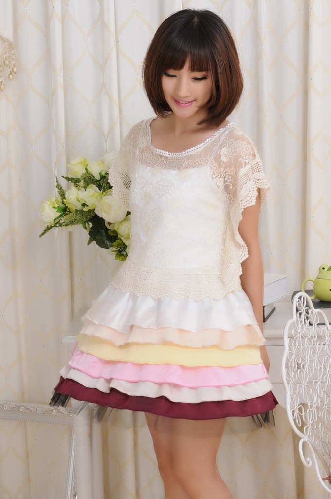 2012新款吊带连衣裙 雪裙连衣裙 蛋糕裙 1224-2