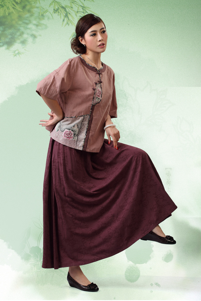 混批 品唐斋棉麻民族风女装 改良唐装女装夏装上衣18162