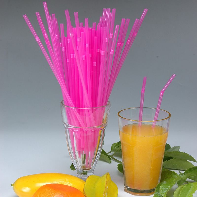 pp彩色膜包细果汁吸管 一次性斜口尖头奶茶吸管 饮料奶茶直吸管