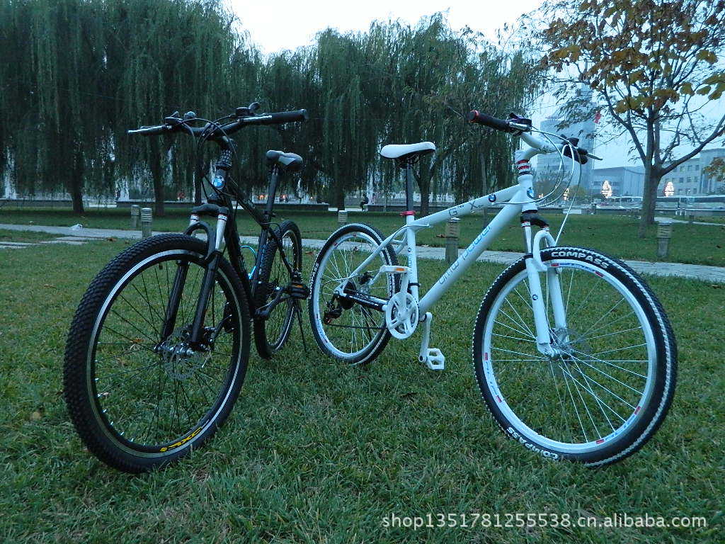 26宝马山地自行车21速, 白色铝合金组合把立宝马标志