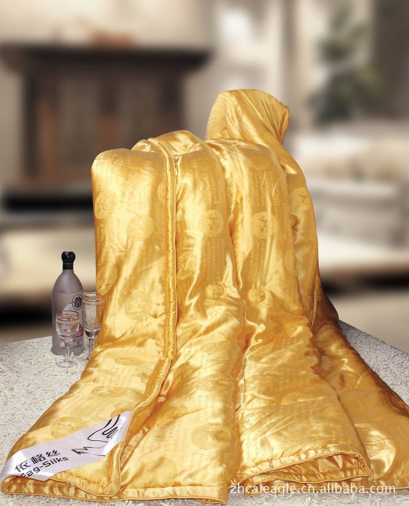 依格尔 真丝被子 07160真丝提花外壳 蚕丝被子 丝棉被子 君临天下图片