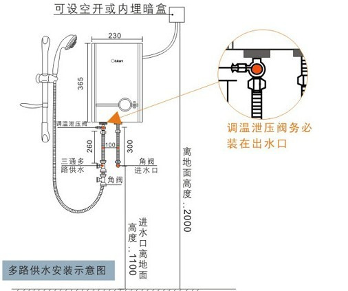 广樱热水器安装图图片