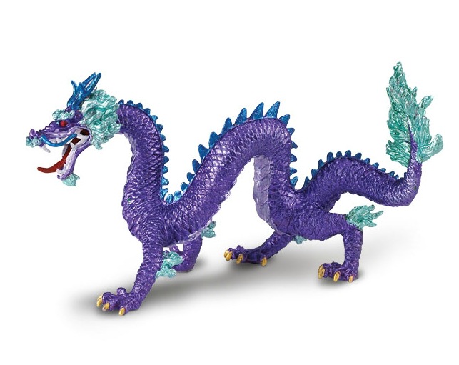 美国safari正品龙年吉祥物紫色中国龙模型玩具玩偶精品欧盟ce认证