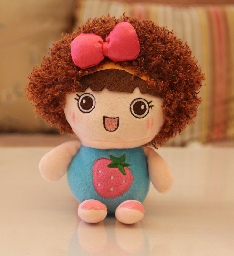 义乌毛绒玩具特价批发 18cm超可爱水果摩丝娃娃公仔 新年圣诞礼物