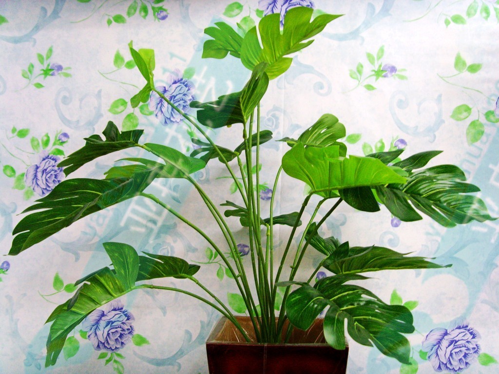 高档仿真花 过胶手感龟背 高档仿真花批发