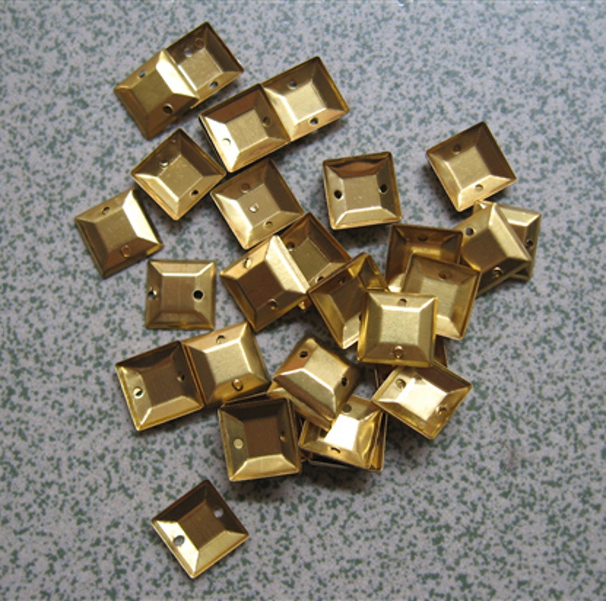各种几何形状铜片 服装辅料水镀金属珠片