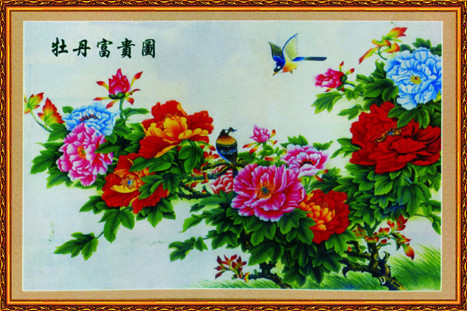 平面图中堂画写真喷绘82花鸟52120180