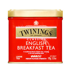 twinings川宁 英国早餐红茶100g罐装 x 6