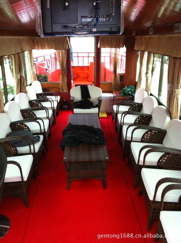 仿古船内饰仿古船画舫游览船观光船休闲船景点船