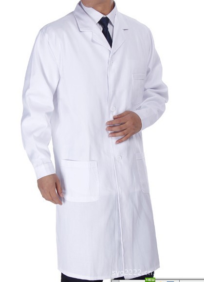 标准医用白大褂 长袖医师服 男女医生服齐全隔离衣隔离服医师帽图片