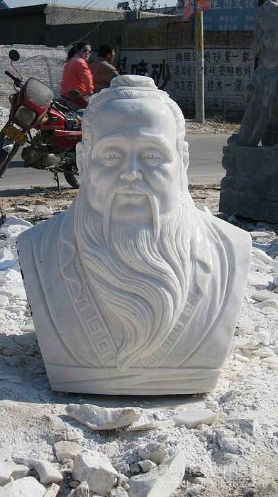 现货销售 石雕孔子肖像 大理石精雕 可预订尺寸加工定做