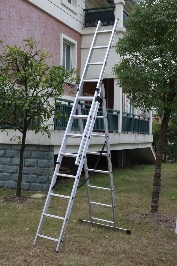 伸缩梯 人字梯 5.12米梯 便携式伸缩梯 铝合金梯子 人字伸缩梯