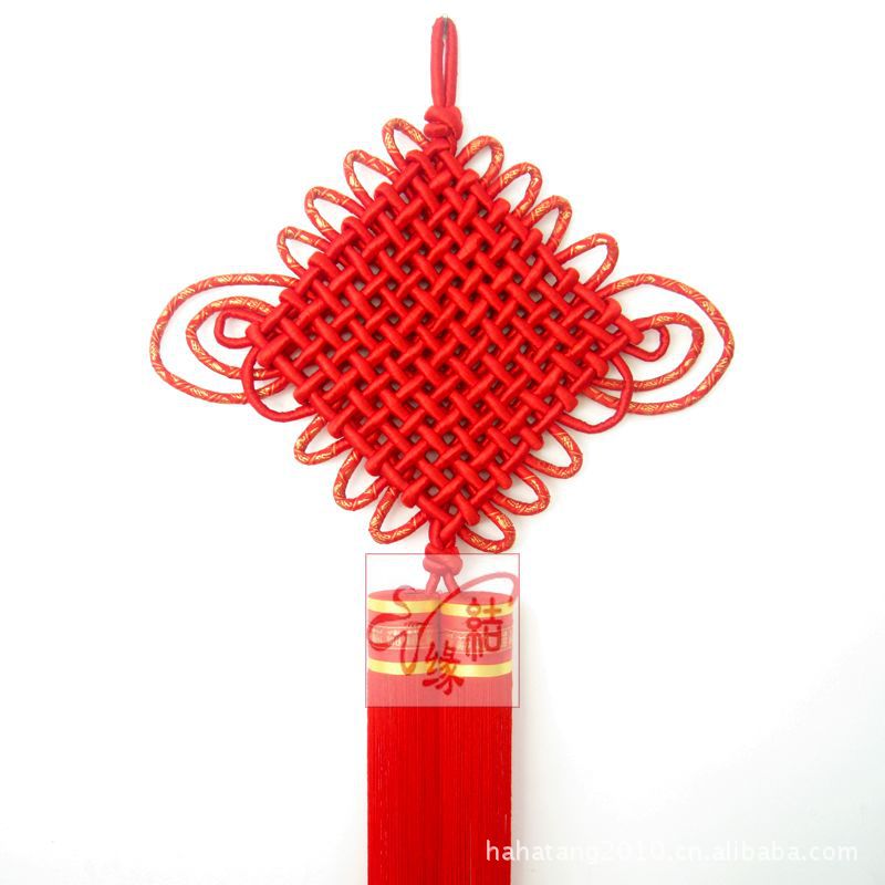 jy151优质绸布加花12盘大号中国结挂件批发