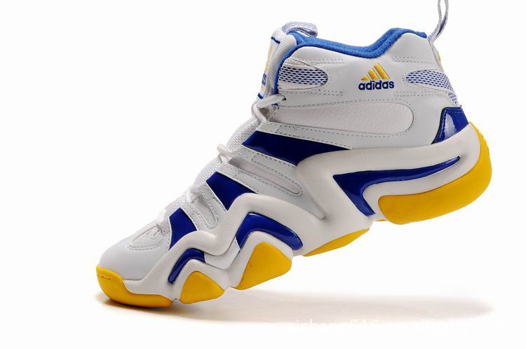 出厂价批发 新款阿迪达斯crazy 8 科比天足复刻篮球鞋 白黄