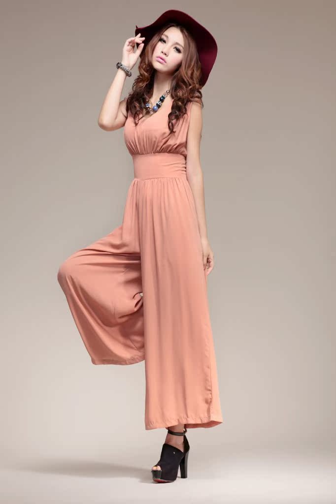 代理批发2013新款夏装 杭派精品女装 时尚飘逸阔腿裙裤背心连体裤