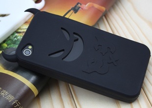 恶魔款魔鬼彩色iphone5 4s苹果手机壳硅胶保护套外壳iphone4