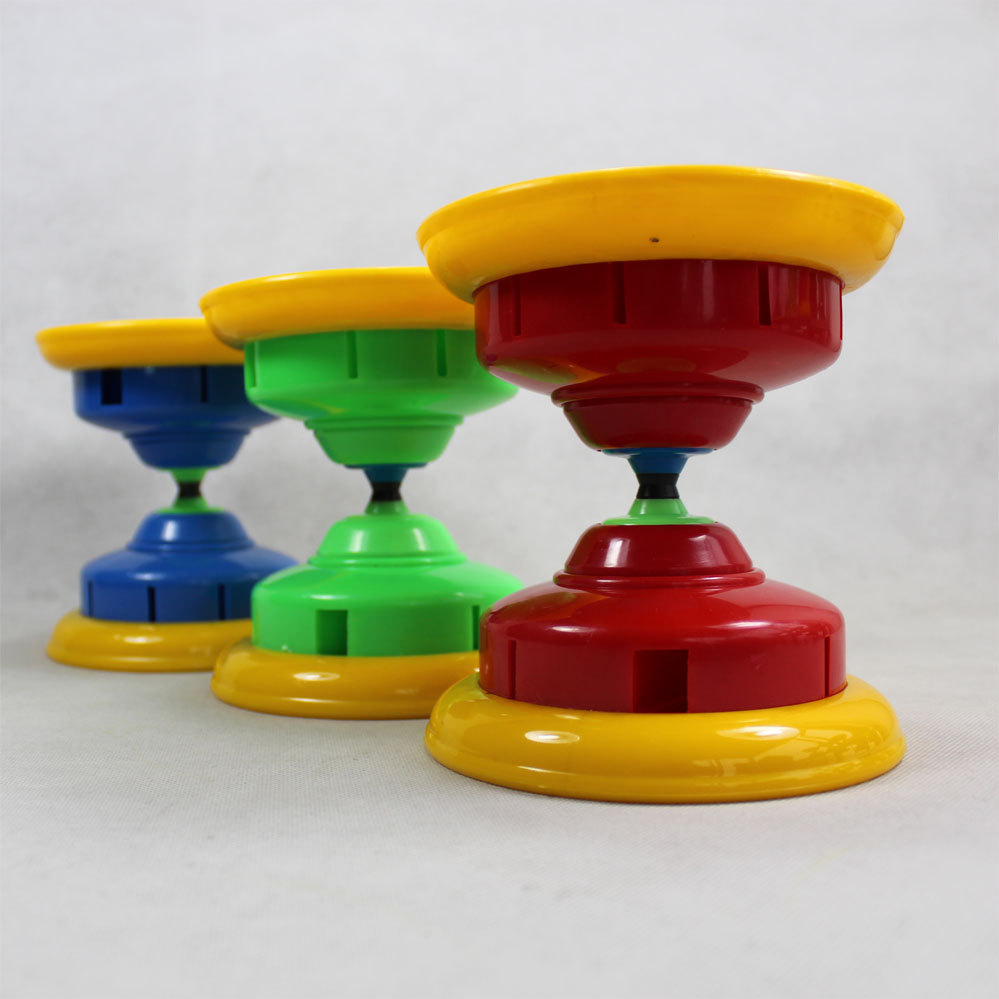 华铃牌 13cm直径16响 定轴 配防摔护圈 双头空竹