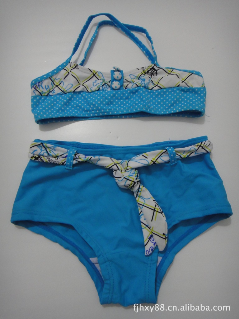 女童泳装 外贸童装 来样加工 订单加工 订单生产 hxy089