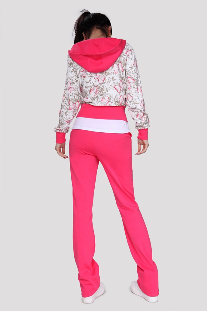 2012新款 奥途棉质时尚修身 彩色花蝴蝶图案 运动服 运动套装8812