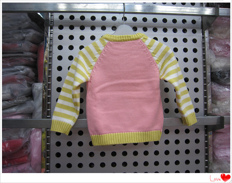 2012秋冬外贸品质女童肩扣插肩袖儿童棉线毛衣批发 1-4岁 2009