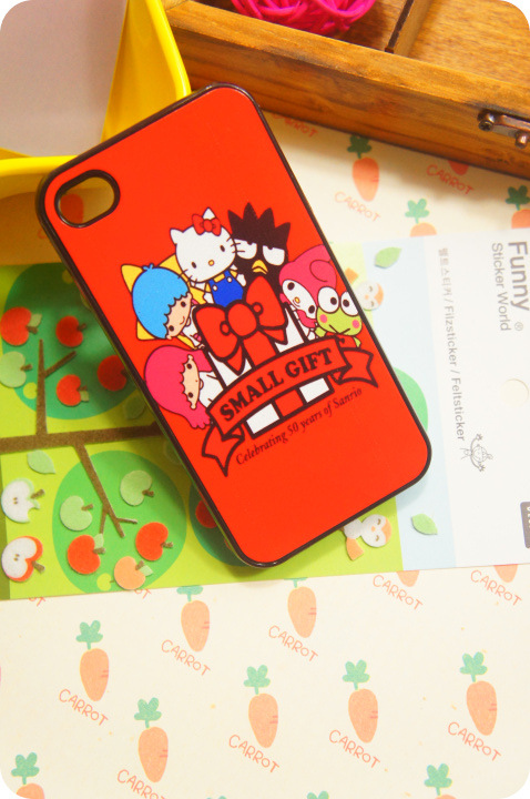 hellokitty雙子星美樂蒂全家福iphone4代4s保護殼